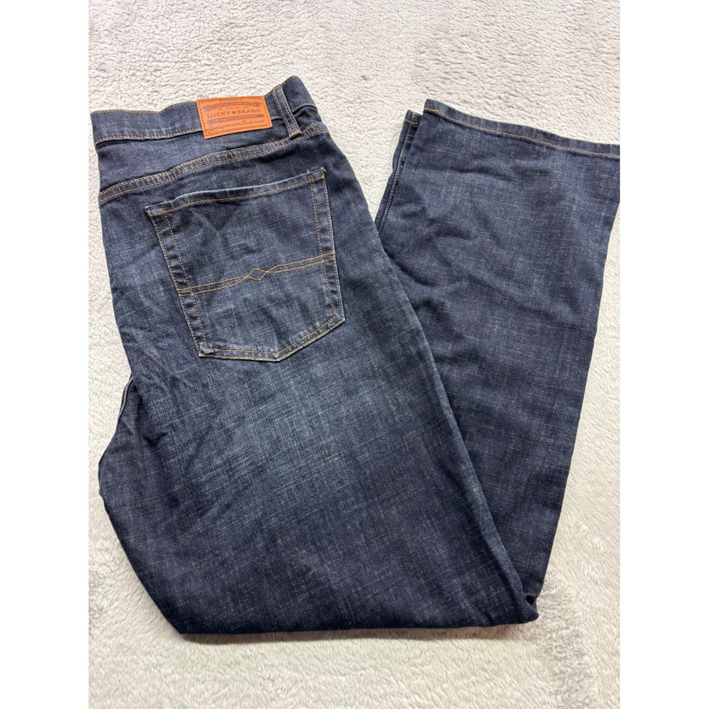 Lucky Brand 329 Classic Straight Jeans Mens 40x32 Dark Wash Indigo Denim